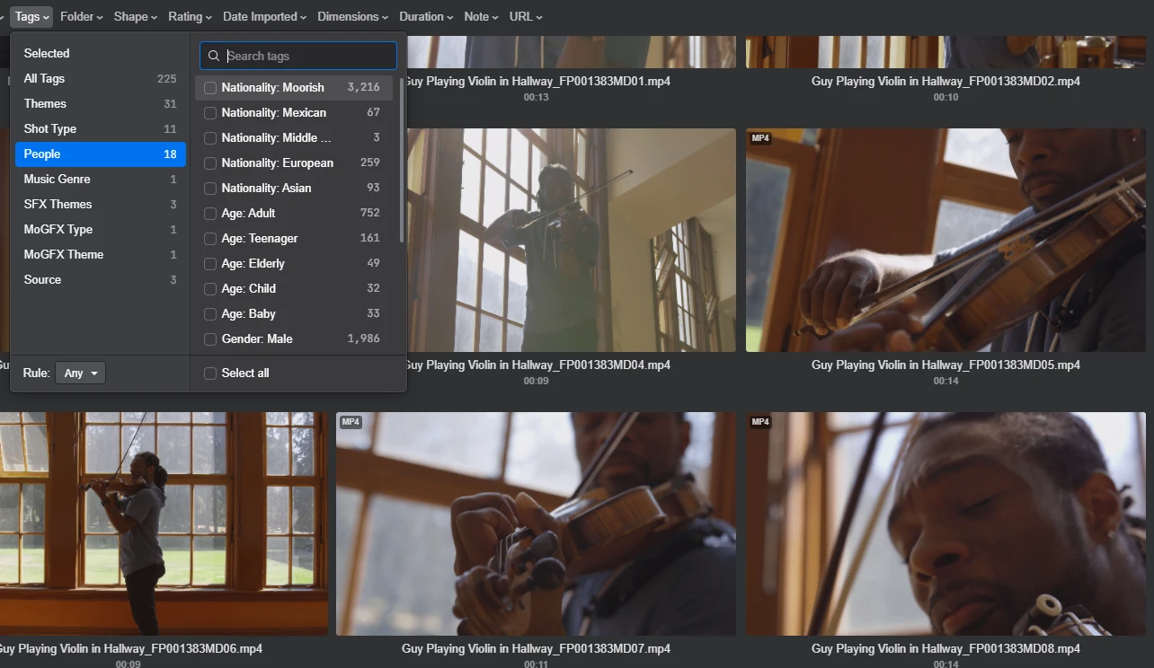 Search Video by People Tags/ Image from jesseyoungel.com